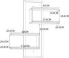 Forte JYTANA Wandregal 100 105, skandinavisches Wandregal mit Ablage, Holzwerkstoff, Mauvella Eiche Holzdekor, 102,6 cm breit x 122,5 cm hoch x 21,9 cm tief Bild 5