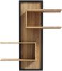 Forte JYTANA Wandregal 100 105, skandinavisches Wandregal mit Ablage, Holzwerkstoff, Mauvella Eiche Holzdekor, 102,6 cm breit x 122,5 cm hoch x 21,9 cm tief Bild 2