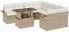 vidaXL Garten-Sofa-Set mit Kissen 9 pcs Beige Poly Rattan 3348257 Bild 2