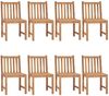 vidaXL Gartenstühle 8 Stk. mit Kissen Massivholz Teak 3073164 Bild 2