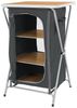 ECD Germany Campingschrank Campingküche mit Aluminiumgestell und Arbeitsplatte Faltschrank Outdoorschrank faltbar Holzoptik mit 2 Ablagen und Tragetasche Bild 4