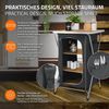 ECD Germany Campingschrank Campingküche mit Aluminiumgestell und Arbeitsplatte Faltschrank Outdoorschrank faltbar Holzoptik mit 2 Ablagen und Tragetasche Bild 2