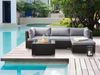 Garten Ecksofa mit Tisch 4-Sitzer SANO linksseitig Polyrattan Schwarz Bild 3