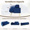 Merax Schlafsofa mit Liegefunktion, drei verstellbaren Neigungswinkeln und Getränkehalter, Stoffbezug, Blue Bild 5