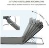 Outsunny Gartenliege Faltbare Strandmatratze, Höhenverstellbare Strandmatratze mit Tragetasche, 2 St, Oxfordstoff, Grau, 124 x 53 x 35-45 cm Bild 4