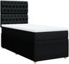 vidaXL Boxspringbett mit Matratze Schwarz 100x200 cm Stoff 3294276 Bild 3