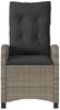 vidaXL 3-tlg. Bistro-Set mit Kissen Grau Poly Rattan 365227 Bild 5