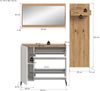 Garderobenkombination B/H/T: 192x175x32 cm in weiß Nachbildung und Artisan Oak Nachbildung Bild 4