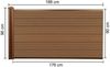 WPC-Sichtschutz Sarthe, Windschutz Zaun, WPC-Pfosten ~ Erweiterungselement niedrig, 1,88m teak Bild 4