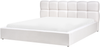 Bett mit Stauraum Stoff BASTON 180 x 200 cm Cremeweiß Bild 5