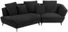 KAWOLA Sofa GARBO Designsofa Stoff schwarz links offen 92 x 158 x 280 cm Bild 3
