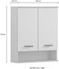 Schildmeyer Hängeschrank Palermo, Holzwerkstoff, Mattweiß/Artisan Eiche Dekor, 59,8 x 20,5 x 70,8 cm (B/T/H) Bild 3