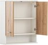 Schildmeyer Hängeschrank Palermo, Holzwerkstoff, Mattweiß/Artisan Eiche Dekor, 59,8 x 20,5 x 70,8 cm (B/T/H) Bild 2