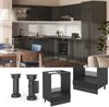 Herdumbauschrank R-Line Anthrazit Landhaus 60 cm , AP Eiche Vicco Bild 4