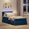 vidaXL LED-Speicherbett mit Matratze Dunkelblau 90 x 200 cm Samt 3371311 Bild 5