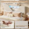 Gdood Polsterbett Stauraumbett Doppelbett LED Stauraum (1-tlg, Hydraulisch hebbarer Stauraum), Mit Bettkasten, LED-Beleuchtung, Samt, 160x200 cm Bild 3