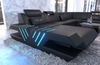 Sofa Dreams Wohnlandschaft Sofa Ledercouch Leder Venedig XXL U Form Ledersofa, Couch, mit LED, wahlweise mit Bettfunktion als Schlafsofa, Designersofa Bild 5