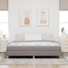 vidaXL Boxspringbett mit Matratze Taupe 180 x 200 cm Stoff 3398588 Bild 3