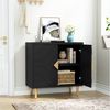 HOLTICO Sideboard Schrank für Wohnzimmer, Küche, Schlafzimmer (1 St), Kommode mit 2 Türen, Küchenschrank, Aufbewahrungsschrank Bild 4