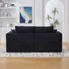 2-Sitzer-Sofa aus Cordstoff mit Kissen, 204 x 102,5 x 84 cm, Schwarz Bild 2