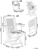 Set mit 2 Stühlen und Sitzkissen MAUI II Akazienholz Blau Bild 2