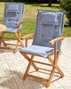 Set mit 2 Stühlen und Sitzkissen MAUI II Akazienholz Blau Bild 3