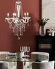 'Locone' Kronleuchter Transparent und Silber Metall mit Glaskristallen 5-flammig venezianischer Glamour Stil Bild 3