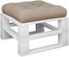 vida XL Palettenkissen Taupe 58 x 58 x 10 cm Stoff Bild 3