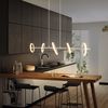 ZMH LED Pendelleuchte esstisch Hängeleuchte - modern Weiß Pendellampe 31W Drehbaren Abnehmbar Ringen für Wohnzimmer Essizimmer Warmweiß 3000K Bild 3