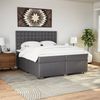 vidaXL Boxspringbett mit Matratze Grau 200x200 cm Kunstleder 3293038 Bild 4
