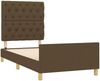Einzelbett mit Kopfteil Stoff Dunkelbraun 80x200 cm [3125255] Bild 4