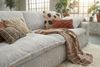 KAWOLA Sofa NETTA 3-Sitzer Bezug abziehbar Cord hellgrau 90 x 116 x 226 cm Bild 5