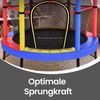 SONGMICS Trampolin Kinder, 174 cm Gartentrampolin mit Sicherheitsnetz, Mini-Trampolin für innen und außen, Stahlrahmen, bunt Bild 4