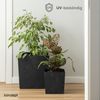 KONZEPT Pflanzkübel Blumenkübel mit Einsatz, XL 40 x 40 x 40 cm – UV-beständig & wetterfest, recyceltem Kunststoff, Beton-Optik für Garten, Balkon & Terrasse Bild 3