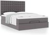 vidaXL Ottoman-Bett mit Matratze Grau 140x200 cm Kunstleder 3313009 Bild 5