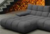 KAWOLA Sofa VIVIEN Ecksofa Feincord anthrazit Longchair links 85 x 178 x 290 cm Bild 5
