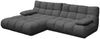 KAWOLA Sofa VIVIEN Ecksofa Feincord anthrazit Longchair links 85 x 178 x 290 cm Bild 3