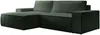 Vente-unique - AMELIA Sofa SamtStoff Grün - B 167 cm x H 85 cm x L 267 cm Bild 3