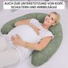 Amilian Stillkissen XXL 170 cm Schwangerschaftskissen Seitenschläferkissen U-Form, Set, mit Bezug, Cord-Optik, geräuscharm, Made in EU Bild 4