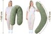 Amilian Stillkissen XXL 170 cm Schwangerschaftskissen Seitenschläferkissen U-Form, Set, mit Bezug, Cord-Optik, geräuscharm, Made in EU Bild 3