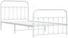 vidaXL Bettgestell mit Kopf- und Fußteil Metall Weiß 107x203 cm 352641 Bild 3