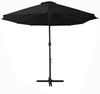 Sonnenschirm, Terrassenschirm mit Aluminium-Mast 460x270 cm Schwarz Bild 3