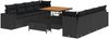 vidaXL Gartensofa-set mit Kissen 11 pcs Schwarz Poly-Rattan 3361984 Bild 2