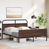 vidaXL Metallbett ohne Matratze Braun Eichen-Optik 160x200 cm 3318709 Bild 4