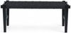 Bank Lebona aus Eichenholz und Papiergarn - 110 cm, Schwarz/Schwarz Bild 4