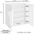 Schuhschrank >Piacenza< in Beton Nachbildung - 81x86x38cm (BxHxT) Bild 4