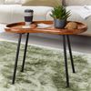 Couchtisch SV51466 Sheesham massiv Sofatisch Nierenform mit Metallbeinen Größe L Bild 2