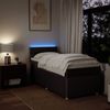 vidaXL Boxspringbett mit Matratze Dunkelbraun 100x200 cm Stoff 3289677 Bild 5