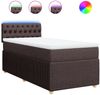 vidaXL Boxspringbett mit Matratze Dunkelbraun 100x200 cm Stoff 3289677 Bild 2
