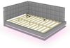 REDOM Schlafsofa Polsterbett,Funktionsbett,Jugendbett, Multifunktionales Polsterbett-Schlafsofa mit LED-Lichtleiste und USB-Anschluss, ohne Matratze Bild 4